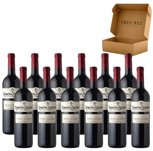 Pack Ramon Bilbao Crianza - Vino Tinto - 12 Botellas - Vino Crianza - Clasico Rioja - Tinto Rioja - Mejor Seleccion ENOVINOS THE WINE BRAND