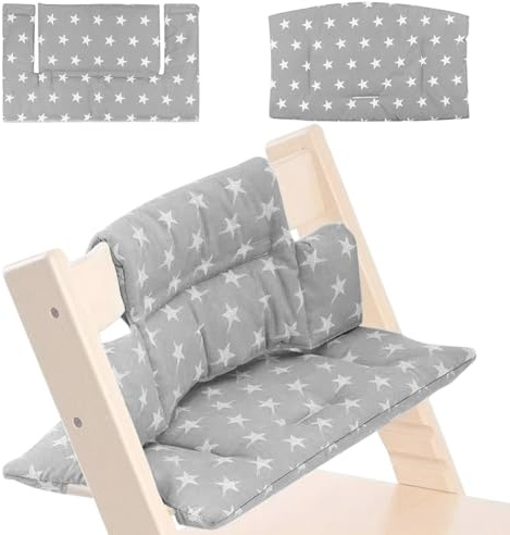 RANJIMA Sitzkissen für Stokke Tripp Trapp Hochstuhl, 2-teilig Passend für Stokke Tripp Trapp Kinderhochstuhl, Abnehmbar Kissen Sitzbezug Hochstuhlauflage, Ersatzbezug für Kinderhochstuhl, Babystühle