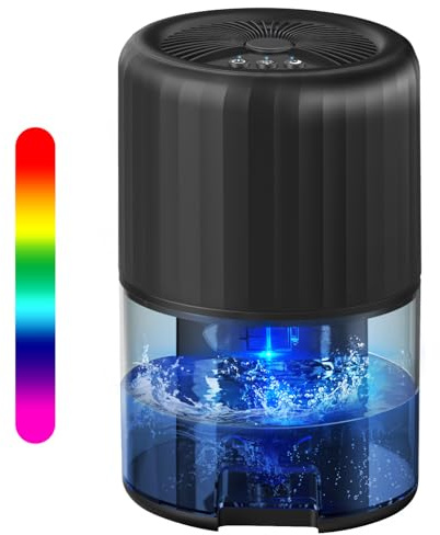 Dehumidifier for Home, 2200ml Small Dehumidifier for Bedroom & Bathroom | Quiet Semiconductor Dehumidifier with Day & Night Modes, Auto Defrost, Timer & Auto Shut-Off