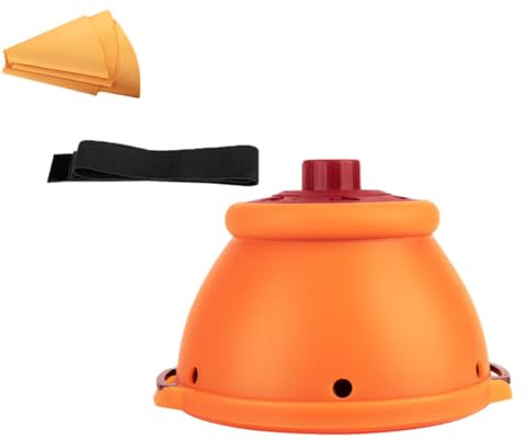 Moxibustionskasten für Haushalt mit Tragegurt, Edelstahl | Orange, für Alltag und Schlaf, Unterstützt Wärmeanwendung und Zirkulation, Kompakt, Taille, Bauch