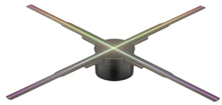 Projecteur holographique 3D 80 cm avec Ventilateur et 928 LED. Lecteur 2000 x Pixels. Idéal for la publicité en Magasin Les événements festifs