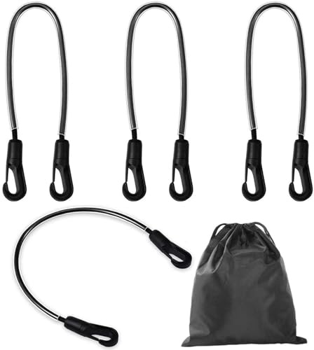 Joygoodta Beingurte für Pferdedecken, 4 Stück, Beingurte für Pferdedecken, 53, 3–68, 6 cm, elastisch, mit doppelseitigen Clips, Zubehör mit Tasche