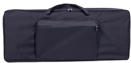 MIDI Keyboard Controller Case Thicker Nylon 54 61 76 88 Key Keyboard Bag Instrument Waterproof Electronic Piano Cover Case(54 Key Black)