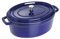 STAUB Gusseisen Bräter/Cocotte, Oval 33 cm, 6,7 L, Aromaregen Funktion für optimale Befeuchtung, Für alle Herdarten inkl. Induktion & Backofen, Dunkelblau