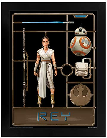 Star Wars FP12653P-PL Episode IX Gerahmtes Bild, 30 x 40 cm, Rey, mehrfarbig, 32 x 42 x 1,5 cm