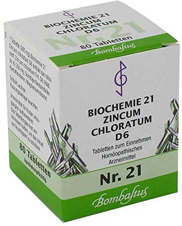 BIOCHEMIE 21 Zincum chloratum D 6 Tabletten 80 St