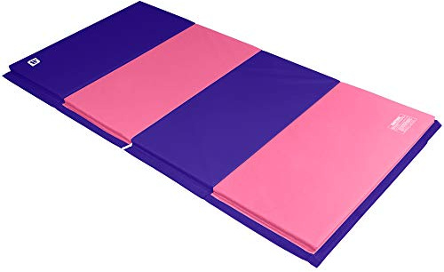 nous vendons Tapis d'exercice de gymnastique d'essorage pliante Arts martiaux Tapis avec crochet et passant de maintien, Gm4x8prpkv4-35m, violet/rose
