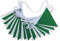 Wimpelkette 10 m, grün und weiß, doppelseitig, St Patrick's Day