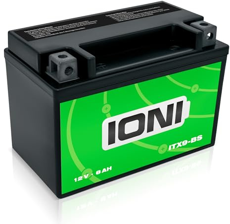 Batteria IONI ITX9-BS 12V 8Ah AGM compatibile con la batteria moto YTX9-BS sigillata/senza manutenzione