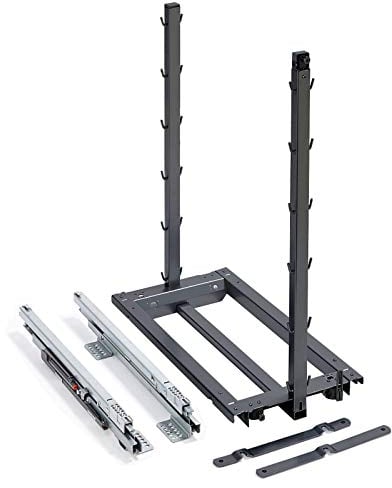 SOTECH Dispensa Junior III anthrazit Bodenmontage für 300 mm Unterschrank Auszugsrahmen Küchenschrankauszug