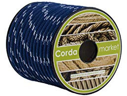 Cordamarket Skota 8mm, Cuerda Adultos Unisex, Azul/blanco, 8mm A 15mts
