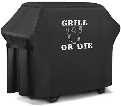 Ferocity Delux Grillabdeckung Top Qualität, Wasserdichter BBQ Schutz Outdoor Grill Garten Terrasse Grillen oder Sterben MEDIUM 145 cm x 118 cm x 60 cm Grill or Die [084]