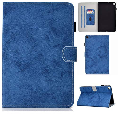 Samsung Galaxy Tab A 10.1 (2019) Hülle, Samsung Galaxy Tab A 10.1 (2019) SM-T510 T515 Schutzhülle mit Standfunktion und Kartenfächern blau