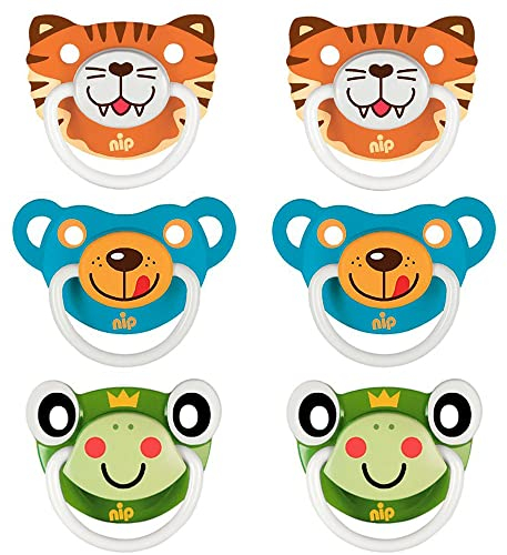 NIP Spar-Set Silikon Schnuller BUTTERFLY Gr 3. (18-32 Mo.) 6er Pack BPA frei made in Germany