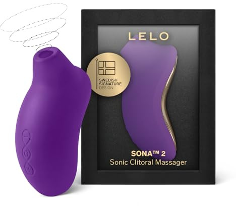 LELO SONA 2 - Sonic Waves Vibrator, Clitoral Stimulator, Purple | This sonic waves vibrator delivers whole-clitoris stimulation without direct contact, for a gentler sensation.