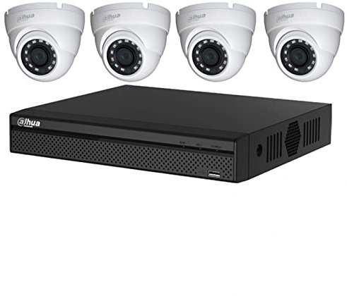 Kit video sorveglianza DAHUA 4 telecamere a cupola da 5 MP