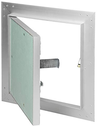 ECD Germany Revisionsklappe Revisionstür GK-Einlage 200x200mm Gipskarton 12,5mm Alu Rahmen Revision Wartungstür Wartungsklappe Wartung Reinigungsklappe Wartungsöffnung Feuchtraumgeeignet Trockenbau