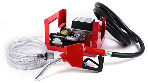 Dieselpumpe 230V Selbstansaugend Ölpumpe Ölabsaugpumpe 200W 50L / min Elektrisch Heizölpumpe, Automatik-Zapfpistole, 4m Schlauch, Zählwerk