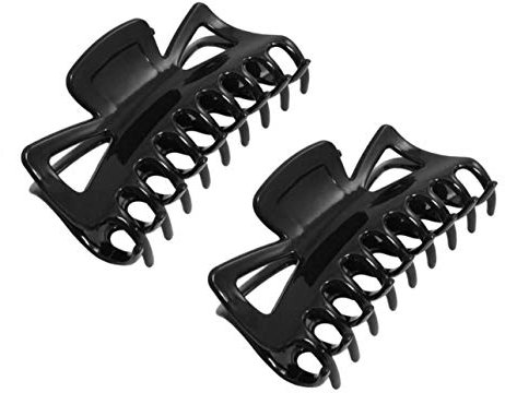VASANA Grande pince à cheveux en résine noire style papillon pour femme