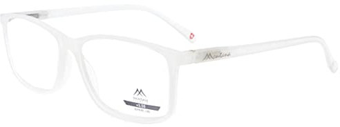Montana Eyewear Schicke Lesebrille / -hilfe MR62 mit Federscharnier aus Kunststoff in Weiß Glanz + 2,50 dpt