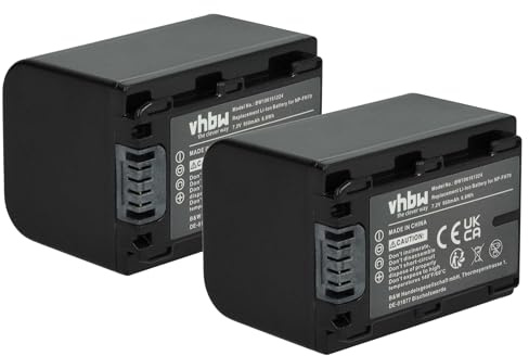 vhbw 2X Akku kompatibel mit Sony HDR-CX105