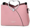 NICOLE & DORIS Borsa alla Moda per Donna in Pelle PU - Tracolla, Mano, Tote Piccola Con Manico Superiore - Impermeabile Rosa