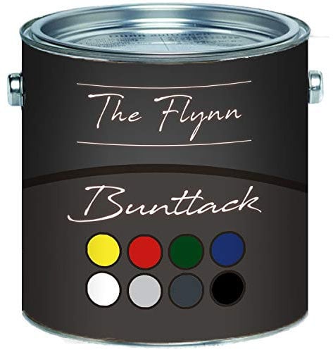 The Flynn Buntlack hochwertige Farbe für Holz und Metall - hervorragender Schutz für anspruchsvolle Holz- und Metallanstriche (1 L, Gelbgrün (RAL 6018))