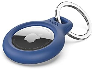 Belkin AirTag Hülle mit Schlüsselanhänger (Secure Holder Schutzhülle für Air Tag, Accessoire mit Kratzschutz) – Blau