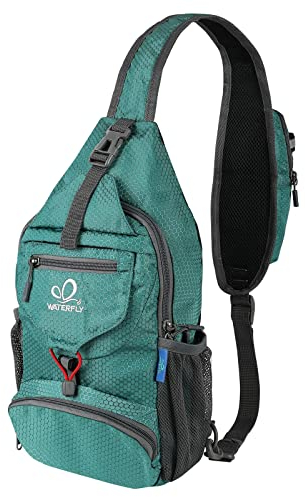 Waterfly Packable Small Crossbody Sling Backpack Foldable Shoulder Chest Bag Daypack for Hiking Traveling Men Women
