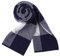 WANYING Herbst Winter 6% Wolle Herrenschal Gestrickter Schal Strickschal Wolleschal für Herren Elegant Casual Business - Raute Muster Dunkelblau & Weiß
