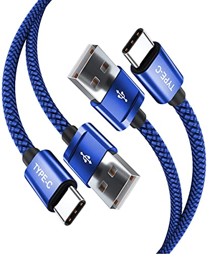 BASESAILOR Câble Chargeur pour iPhone 17 16 15 Pro,USB Type C Cordon Charge Nylon 3M 2 Pack pour iPad 10 11 12.9 Air 4 5 2024 Mini 6 7 2022 2021,Samsung Galaxy S24 S23 A54 A55,M34 M53 M33,M52 M42 M32