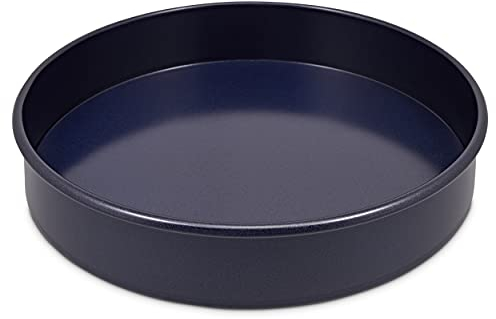 Zyliss E980196 Molde Tarta Antiadherente Redondo con Base Desmontable, 23cm, Acero Al Carbono, Azul Oscuro, Molde de Horno para Tartas y Pasteles Duradero, Apto Para Lavavajillas