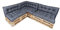 TexDeko® Garden Palettenkissen 120x80x18cm wasserabweisend UV - beständig In- & Outdoor Premium Sitzkissen gesteppt Palettenauflage für Europaletten (7-TLG Set, Grau)