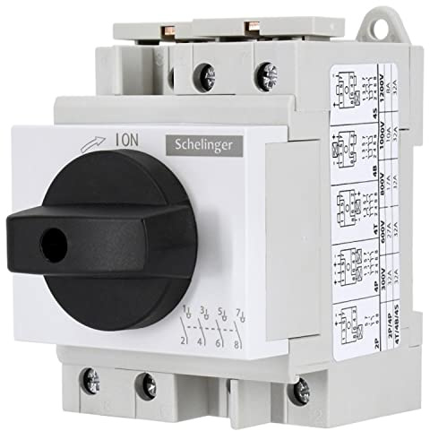 Isolationsschalter Rotierend 4P 32A 1200V DC - Effektiver Schutz für die Elektroinstallation in Ihrem Haus - Notstromschalter für Schutz und Sicherhei