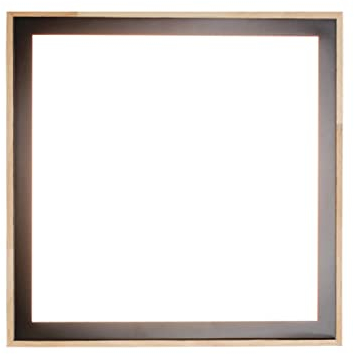 LED-Deckenleuchte SOLSTAR,eckige Deckenlampe aus Metall in moderner Holz-Optik,18 Watt, 1820 Lumen, Lichtfarbe 3000 Kelvin,Moderne Deckenbeleuchtung Holzdekor M. Schwarz.