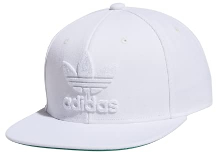 adidas Originals Trefoil Chain Flatbrim Snapback-Kappe für Herren, Weiß/Weiß, Einheitsgröße, weiß, Einheitsgröße