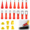 Kit di Beccuccio Silicone, 14 Pezzi Ugelli in Silicone Riutilizzabile con 6 Base, Beccucci Silicone per Sigillante Adesivo e Pistola per Silicone, Ugelli di Ricambio per Sigillante