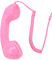 Dpofirs Retro Telefonhörer, Vintage Retro 3,5 mm Telefonhörer Handyempfänger, Strahlungssicheres Hand Handymikrofon für Mobiltelefone und Computer (Rosa)