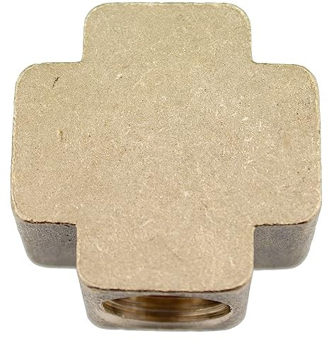 TAODAN 4 Weg 1/4 Zoll NPT Innengewinde Kreuz Rohr Fitting Barstock Kreuz 4 Wege Stecker Messing Rohrverschraubungen