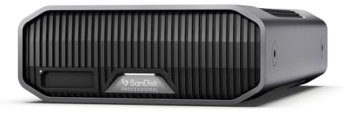 SanDisk Professional 8TB G-Drive Project - External HDD, Thunderbolt 3, USB (10Gbps), 7200RPM Ultrastar Hard Drive, Up to 250MB/s Read - SDPHG1H-008T-NBAAD