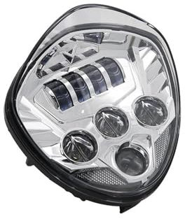 5,75 LED Motorrad Scheinwerfer für Victory Cross Country Tour Cross Country, Cross Roads, Hard-BallCross Country Country, Vegas 8-Ball, (Chrom Schwarz) LED Motorrad Scheinwerfer High Light /