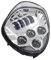5,75 LED Motorrad Scheinwerfer für Victory Cross Country Tour Cross Country, Cross Roads, Hard-BallCross Country Country, Vegas 8-Ball, (Chrom Schwarz) LED Motorrad Scheinwerfer High Light /