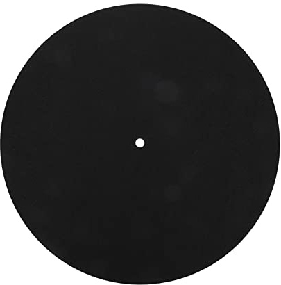 ibasenice Black Felt Turntable Mat 12 Inch Vinyl Record Player Pad Protective Non-slip Disc Mat Increased Friction for Record Player Discs and Turntable Use