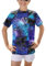 BesserBay Jungen Schnell Trocknend Kurzarm Badeshirt Bademode UV Shirt Swimsuit Navy Blau Weiß Rashguard 160