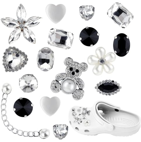 WLLHYF 17 Stück Schuh-Charms, Strass Niedlich Schuhe Dekoration Ornament Armband Charms Schuhanstecker für Mädchen, Jungen