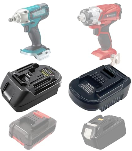TPDL 2 Stück Akku Adapter für Einhell für Makita 18V Werkzeug, MT18EIN Konverter für Makita Akku arbeitet auf für Einhell Werkzeug, EIN18MT arbeitet für Einhell 18V Akku auf für Makita 18V Werkzeug