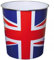 TRTO 9L Union Jack Waste Paper Bin Small Bathroom Bedside Portable Office Dustbin