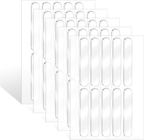 50 PCS Bump Stopper Silicone Cupboard Door Stoppers Clear Door Silencer Furniture Bumpers Strip, Door Pads Stop Slamming Soft Bumper Straps for Furniture Protector