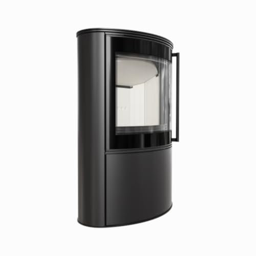 KRATKI Kaminofen Bjorn 10 kW Stahl - Ø150 mm Rauchrohranschluss - Türfeder, Panoramaglas - BImSchV 2 - hohe Effizienz & modernes Design