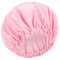 Tyqour Pink Shower Cap Extra Large Reusable Double Layer Shower Hat Washable Shower Hair Cap Waterproof Hair Wrap Bath Hair Hat For Long Hair Silk Hair Bonnet(Pink)